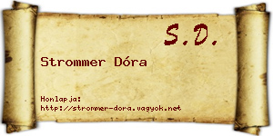 Strommer Dóra névjegykártya